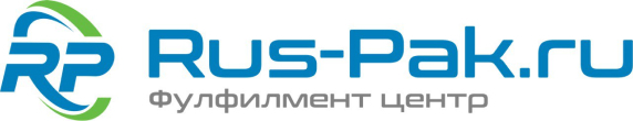Логотип фулфилмент-центра RUS-PAK